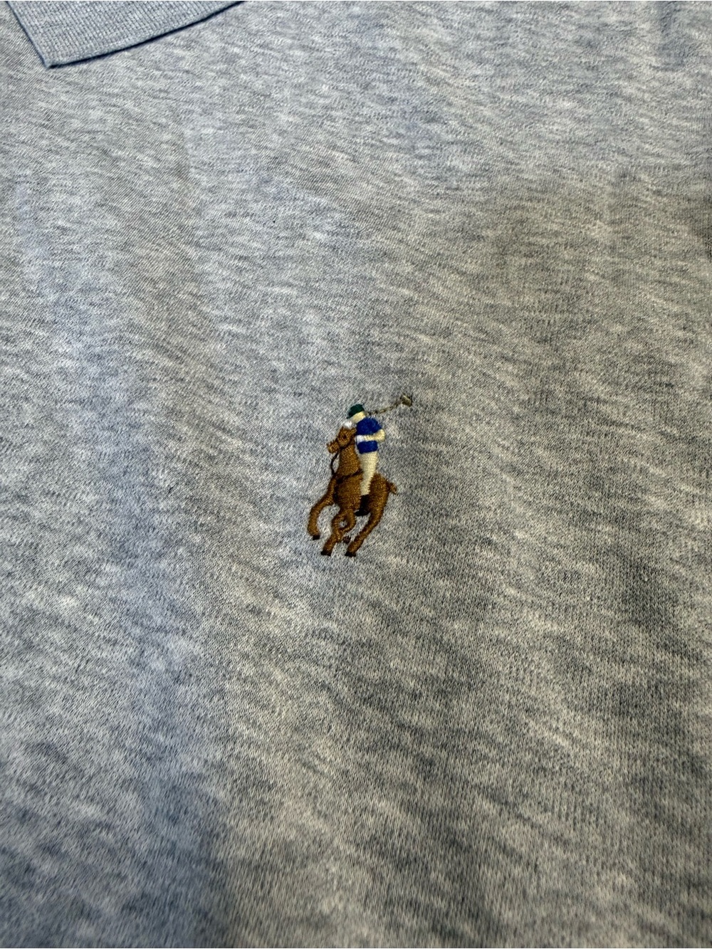 Ralph Lauren Men’s Heather Light Blue Polo Shirt - Picture 4 of 5